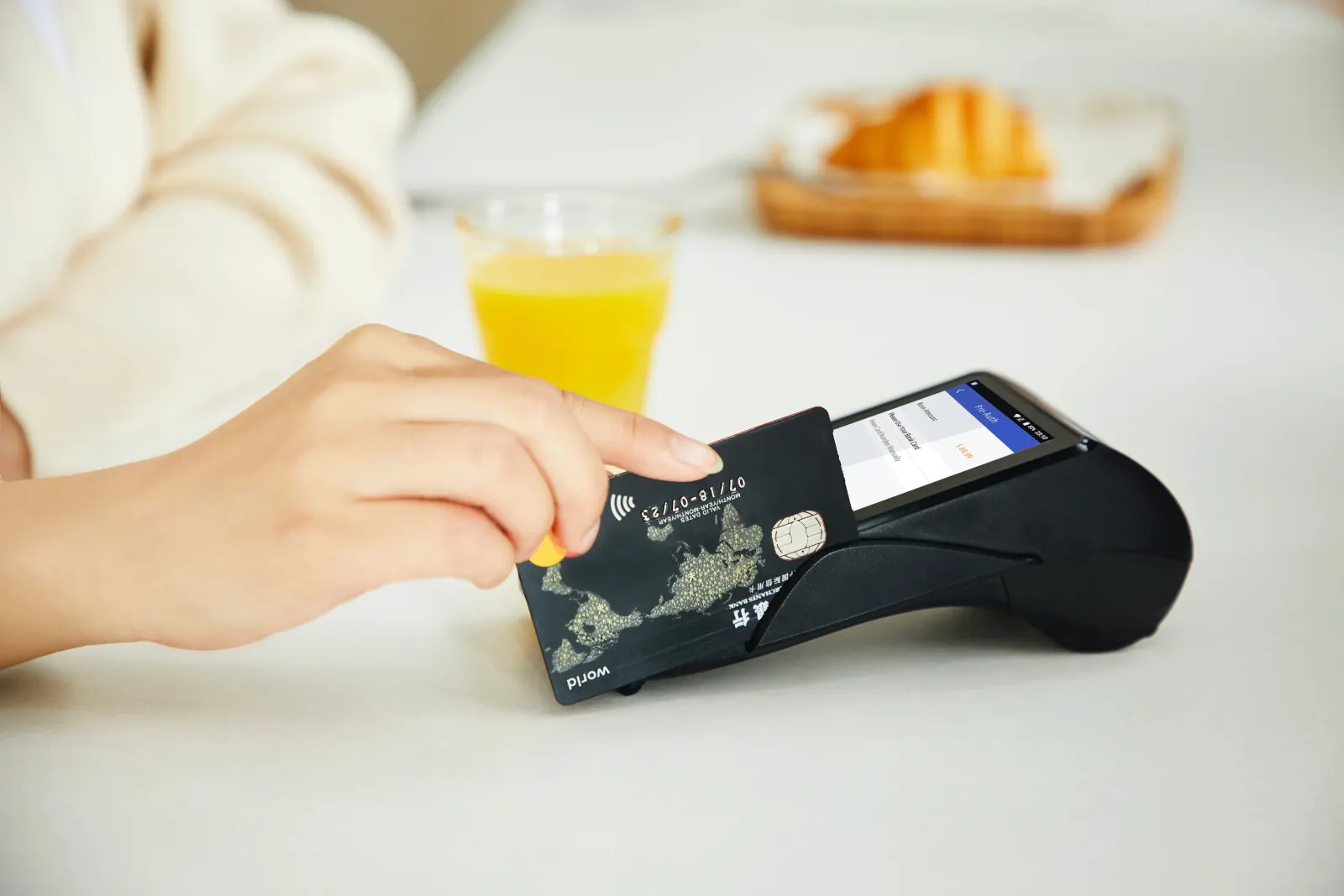 Paying with a debit card