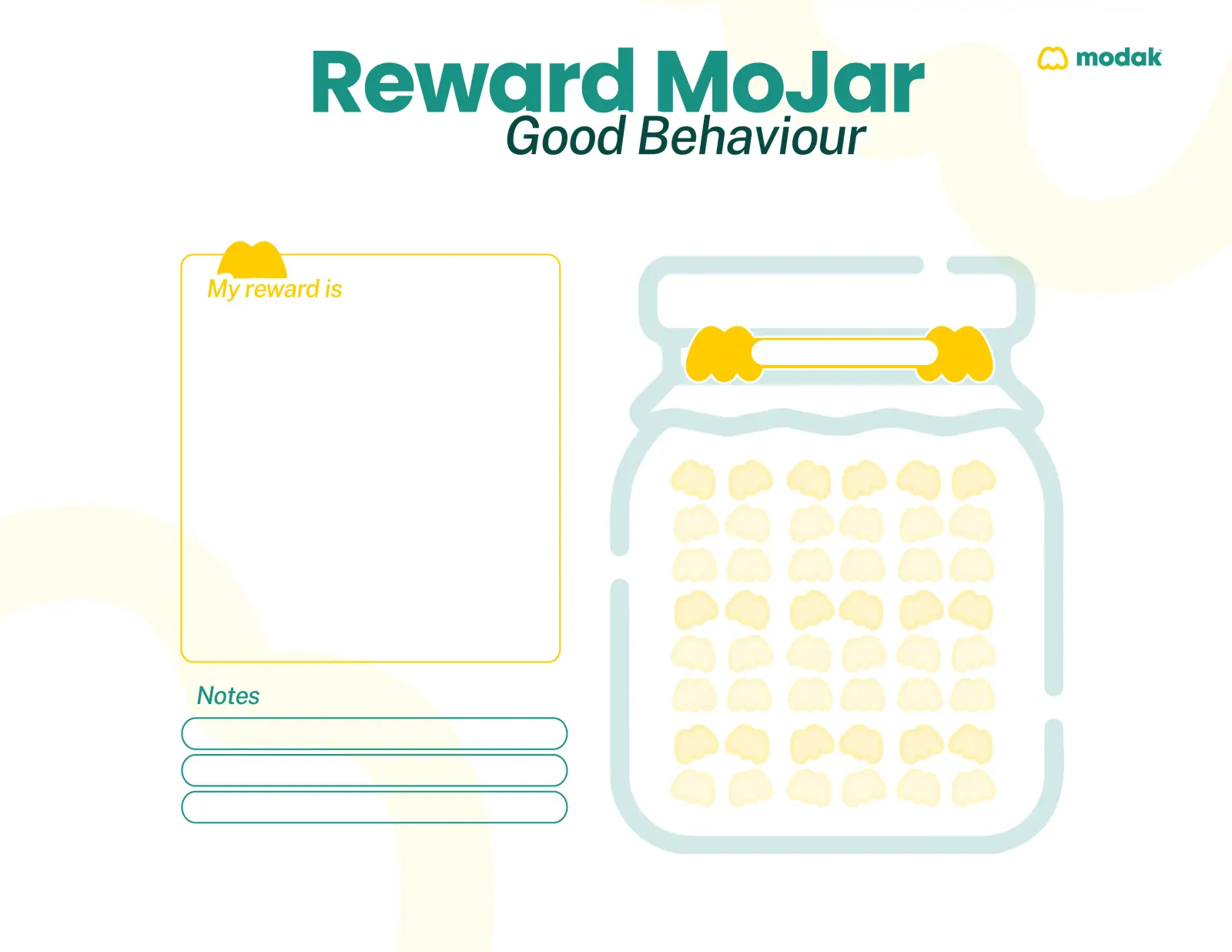 Reward chart free printable